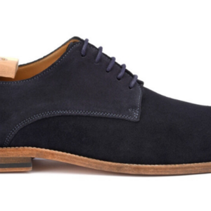 Derbies homme Velours Marine semelle cuir - HILPERTON