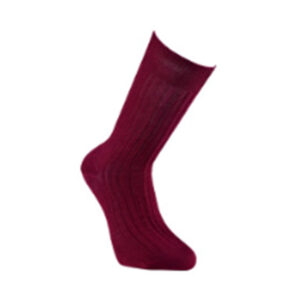 Chaussettes ville homme fil d’Écosse Rouge Bordeaux