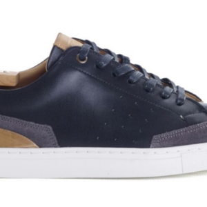 Sneakers homme Cuir Noir et Velours Gris - BELOKA
