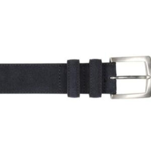 Ceinture luxe homme Velours Marine - WESTGATE SILVER