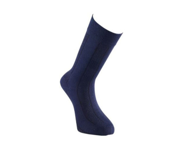 Chaussettes homme épaisses coton rayures chevrons Marine