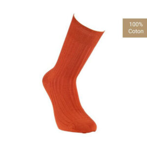 Chaussettes ville homme fil d’Écosse Orange