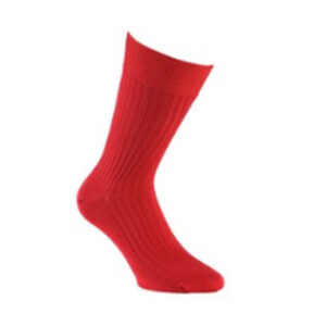 Chaussettes ville homme fil d’Écosse Rouge