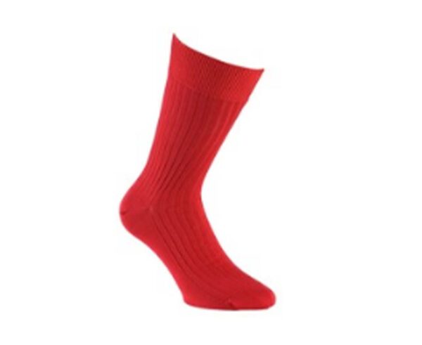 Chaussettes ville homme fil d’Écosse Rouge