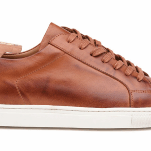 Sneakers cuir homme Châtaigne Patiné - INGLEWOOD
