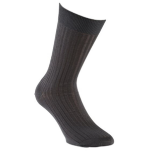 Chaussettes ville homme fil d’Écosse Gris Anthracite